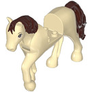 LEGO Zandbruin Paard met Brown Haar (106099)