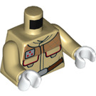 LEGO Zandbruin Hoth Rebel Officer Minifig Torso (973 / 76382)