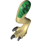 LEGO Beige Indoraptor Der Rücken Links Bein mit Green und Dark Green Markings (37674 / 80654)