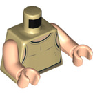 LEGO Beige Luke Skywalker med Beige Tank Top og Rygsæk Minifig Torso (973 / 76382)