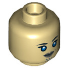 LEGO Tan Luminara Unduli with Cape Minifigure Head (Recessed Solid Stud) (3626 / 26957)