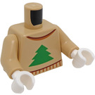 LEGO Zandbruin Maple Minifig Torso (973 / 76382)