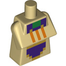 LEGO Beige Minecraft Torso mit Desert Cleric Outfit mit Orange Lines (25767 / 66817)