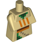 LEGO Tan Minecraft Torso with Desert Farmer Outfit with Orange Lines (25767 / 66818)