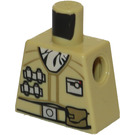 LEGO Brungul Minifigur Kropp utan armar med Dekoration (973)