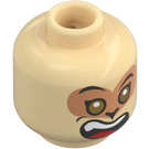 LEGO Tan Minifigure Head with Decoration (Recessed Solid Stud) (3626 / 66067)