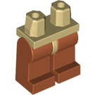 LEGO Zandbruin Minifigure Heupen met Dark Oranje Poten (3815 / 73200)