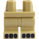 LEGO Tan Minifigure Medium Legs with Black Toes