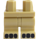 LEGO Barva opálení Minifigurka Medium Nohy s Černá Toes (37364)