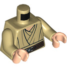 LEGO Beige Minifigure Busto Jedi / Obi-Wan Layered Robe con Cintura (973 / 76382)