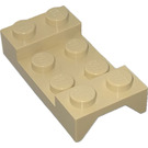 LEGO Beige Skvettskjerm Plate 2 x 4 med Bue uten hull (3788)