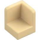 LEGO Beige Panel 1 x 1 Hjørne med Rundede hjørner (6231)