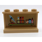 LEGO Tan Panel 1 x 4 x 2 with Microscope, Test Tubes and Flasks Sticker (14718)