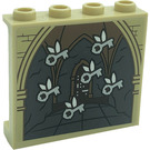LEGO Beige Panel 1 x 4 x 3 mit Flying Keys, Bogen und Bricks Aufkleber mit Seitenstützen, Hohlbolzen (35323)