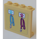 LEGO Tan Panel 1 x 4 x 3 with leashes Sticker with Side Supports, Hollow Studs (35323)