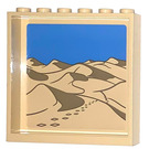 LEGO Tan Panel 1 x 6 x 5 with Desert Sticker (59349)