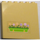 LEGO Tan Panel 1 x 6 x 5 with Light Green Flower Bed Sticker (59349)