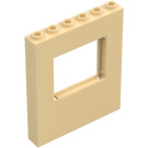 LEGO Tan Panel 1 x 6 x 6 with Window Cutout (15627)