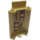 LEGO Tan Panel 3 x 3 x 6 Corner Wall with Gryffindor Banner Sticker without Bottom Indentations (87421)