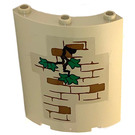 LEGO Tan Panel 4 x 4 x 6 Curved with Bricks with Ivy Sticker (30562)