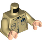 LEGO Beige Park Worker Minifigur Torso (973 / 76382)