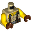 LEGO Zandbruin Pirate Minifig Torso (973 / 76382)