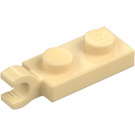 LEGO Tan Plate 1 x 2 with Horizontal Clip on End (42923 / 63868)