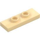 LEGO Brungul Platta 1 x 3 med 2 Knoppar (34103)