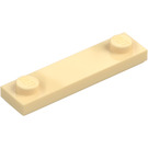 LEGO Beige Plade 1 x 4 med To knops med rille (41740)