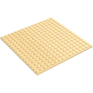 LEGO Beige Plade 16 x 16 med ribben på undersiden (91405)