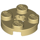 LEGO Tan Plate 2 x 2 Round with Axle Hole (with 'X' Axle Hole) (4032)