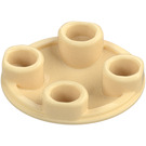 LEGO Beige Piastra 2 x 2 Rotondo con Arrotondato Parte inferiore (2654 / 28558)