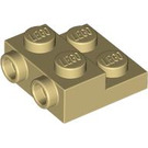 LEGO Tan Plate 2 x 2 x 0.7 with 2 Studs on Side (4304 / 99206)