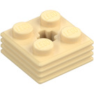 LEGO Bronzer assiette 2 x 2 x 0.7 avec Ribs (71752)