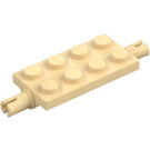 LEGO Beige Plade 2 x 4 med Pins (30157 / 40687)