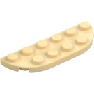 LEGO Beige Plade 2 x 6 med Rundede hjørner (18980)