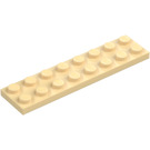 LEGO Zandbruin Plaat 2 x 8 (3034)