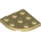 LEGO Tan Plate 3 x 3 Round Corner (30357)