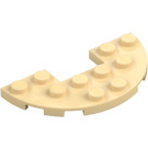 LEGO Zandbruin Plaat 3 x 6 Rond Halve Cirkel met Uitsparing (18646)