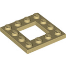 LEGO Tan Plate 4 x 4 with 2 x 2 Open Center (64799)