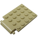 LEGO Tan Plate 4 x 5 Trap Door Curved Hinge (30042)