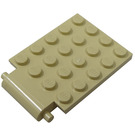 LEGO Barva opálení Deska 4 x 5 Trap Dveře Zakřivený pant (30042)