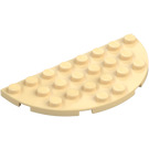 LEGO Zandbruin Plaat 4 x 8 Rond Halve Cirkel (22888)