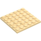 LEGO Zandbruin Plaat 6 x 6 (3958)