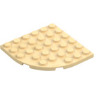 LEGO Beige Levy 6 x 6 Pyöreä Kulma (6003)