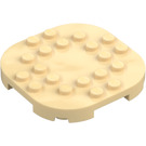 LEGO Beige Piastra 6 x 6 x 0.7 Rotondo Semicircle (66789)