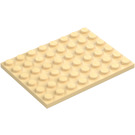 LEGO Tan Plate 6 x 8 (3036 / 7423)