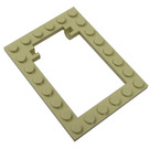 LEGO Tan Plate 6 x 8 Trap Door Frame Recessed Pin Holders (30041)