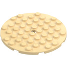 LEGO Zandbruin Plaat 8 x 8 Rond Cirkel (74611)