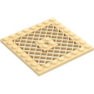 LEGO Tan Plate 8 x 8 with Grille (Hole in Center) (4047 / 4151)